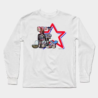 4th Of July Big Letter Star Long Sleeve T-Shirt